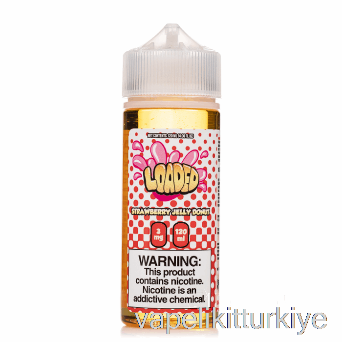 Vape Elektronik Sigara çilekli Jöleli çörek - Yüklü E-sıvı - Acımasız Buharlar - 120ml 0mg